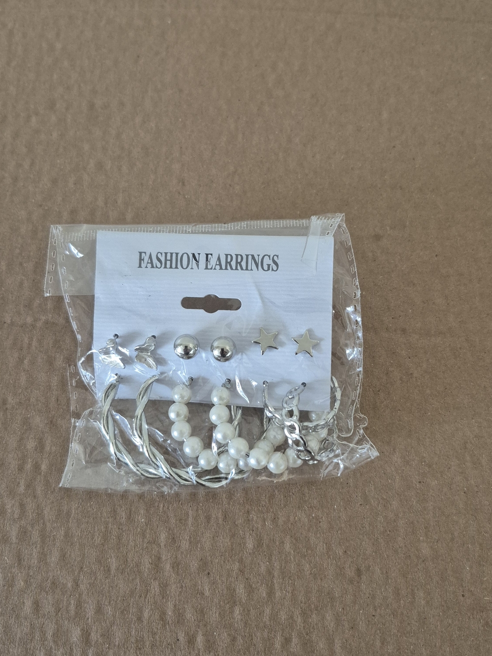 Silver and Pearl Multi-Pair Fashion Earrings Set